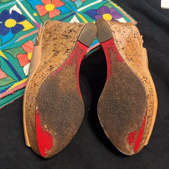 🎉Christian louboutin platform wedge heels. Size 5.5 - Picture 3 of 5